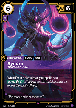 Syndra, Transcendent - Unleashed (Rare) [UNL-146]