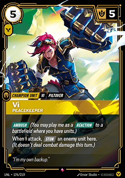 Vi, Peacekeeper (V.1 - Rare) - Unleashed (Rare) [UNL-176]