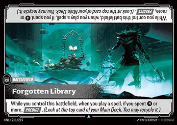 Forgotten Library - Unleashed (Uncommon) [UNL-211]