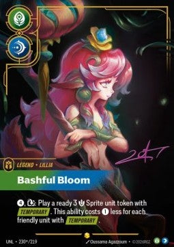 Lillia, Bashful Bloom (V.3 - Signed Showcase) - Unleashed (Signed Showcase) [UNL-230*]