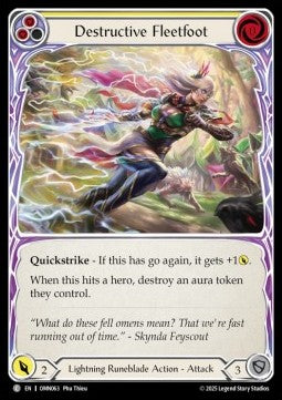 Destructive Fleetfoot (Yellow) (Rainbow Foil)
