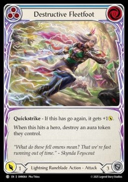 Destructive Fleetfoot (Blue) (Rainbow Foil)