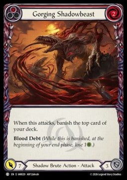 Gorging Shadowbeast (Red) (Rainbow Foil)