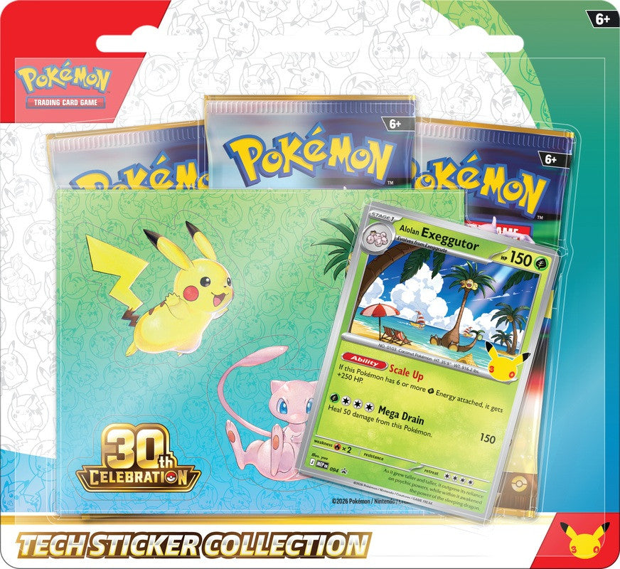 Pokemon 30th Celebration Tech Sticker Collection - Alolan Exeggutor- (PRESALE)